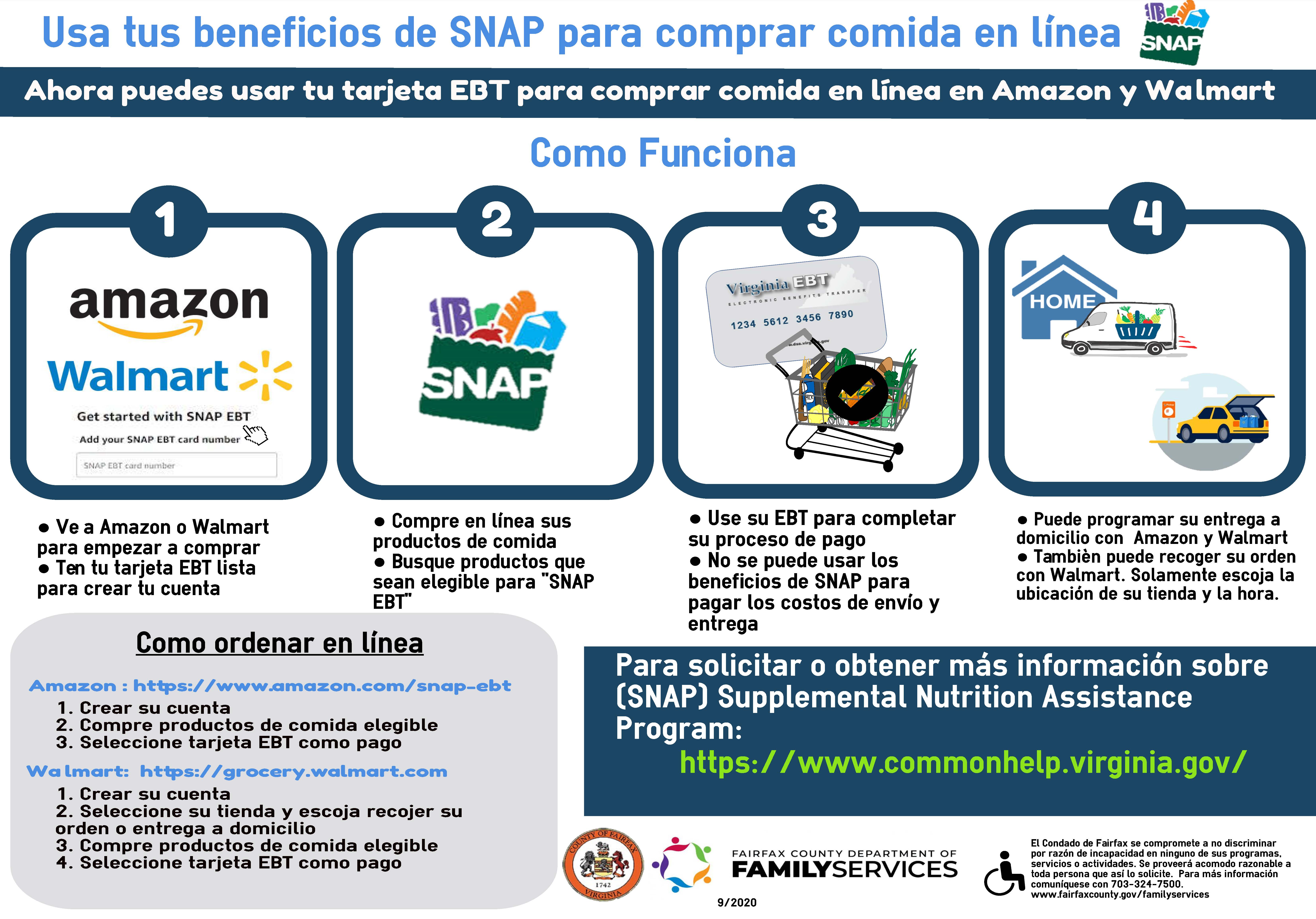 Usa tus beneficios de SNAP para comprar comida en linea