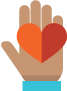 icon of a heart and hand